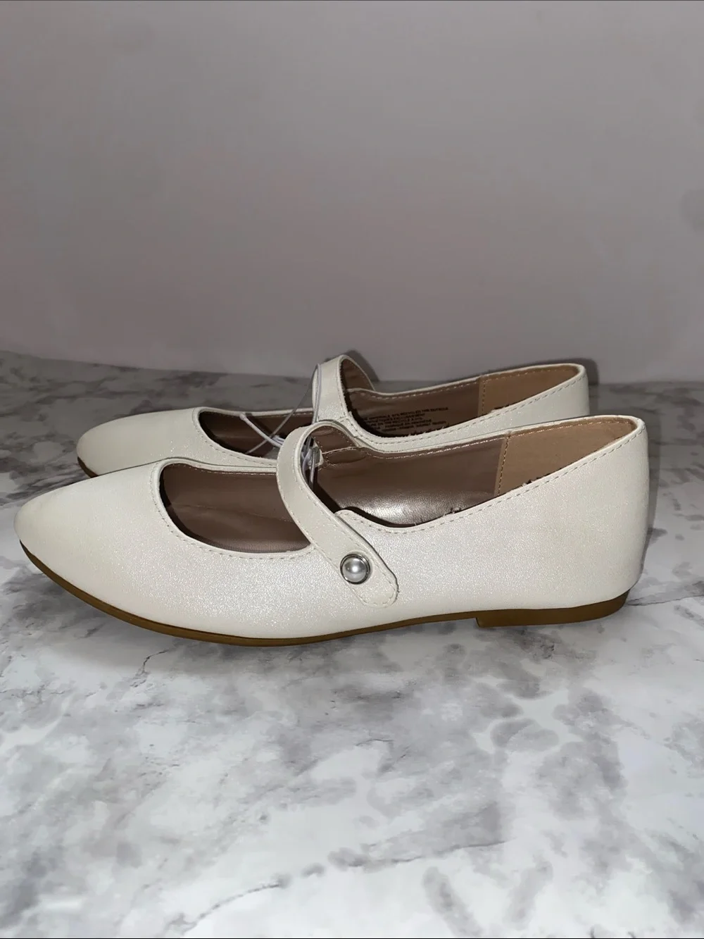 The Children's Place Cream Mary Jane Flats